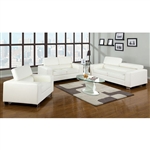 Makri 2 Piece Sofa Set in White by Furniture of America - FOA-CM6336WH