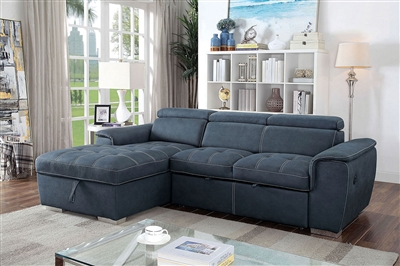 Patty Sectional Sofa in Blue Gray by Furniture of America - FOA-CM6514BL