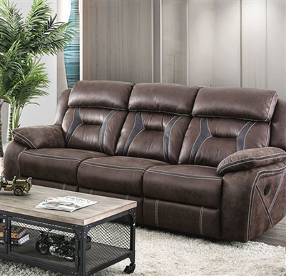 Flint Sofa in Brown by Furniture of America - FOA-CM6565-SF