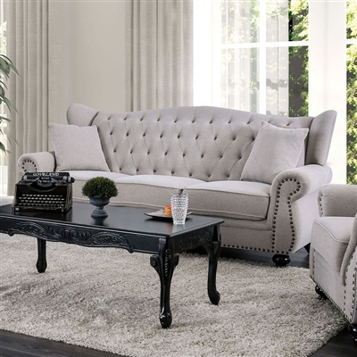 Ewloe Sofa in Light Gray by Furniture of America - FOA-CM6572GY-SF