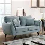 Phillipa Love Seat in Light Teal by Furniture of America - FOA-CM6610-LV