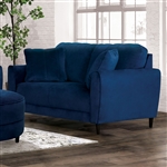 Kediri Love Seat in Navy Finish by Furniture of America - FOA-CM6734NV-LV