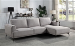 Laufen L-Shaped Sectional Sofa in Gray Finish by Furniture of America - FOA-CM6745GY-SECT-L