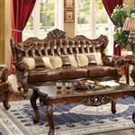 Jericho Sofa in Dark Oak by Furniture of America - FOA-CM6786-SF