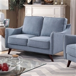 Maxime Love Seat in Light Blue by Furniture of America - FOA-CM6971BL-LV