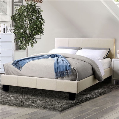 Sims Bed in Beige Finish by Furniture of America - FOA-CM7078BG-B