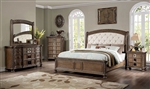 Timandra 6 Piece Bedroom Set in Beige/Rustic Natural Tone Finish by Furniture of America - FOA-CM7145