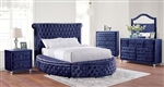 Sansom 6 Piece Bedroom Set in Blue Finish by Furniture of America - FOA-CM7178BL