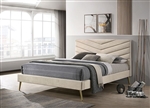 Vivar Bed in Beige Finish by Furniture of America - FOA-CM7220BG-B