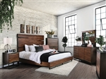 Fulton 6 Piece Bedroom Set in Dark Oak/Dark Walnut Finish by Furniture of America - FOA-CM7363