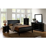 Louis Philippe III 6 Piece Bedroom Set by Furniture of America - FOA-CM7866BK