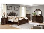 Theodor 6 Piece Bedroom Set in Brown Cherry/Espresso Finish by Furniture of America - FOA-CM7926