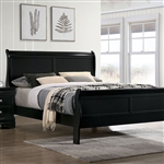 Louis Philippe Bed in Black Finish by Furniture of America - FOA-CM7966BK-B