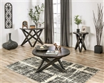 Culver 2 Piece Occasional Table Set in Rustic Black Finish by Furniture of America - FOA-EM4003BK-2PK