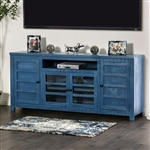 Tedra 70 Inch TV Console in Denim Blue Finish by Furniture of America - FOA-EM5009BL-TV