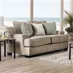 Maureen Love Seat in Taupe Finish by Furniture of America - FOA-SM1229-LV