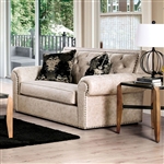 Parshall Love Seat in Beige by Furniture of America - FOA-SM2272-LV