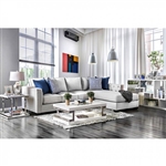 Ornella Sectional in Light Gray/Blue by Furniture of America - FOA-SM2671