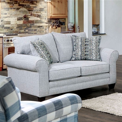 Aberporth Love Seat in Gray by Furniture of America - FOA-SM5406-LV