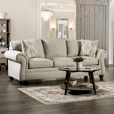 Amaya Sofa in Cream Finish by Furniture of America - FOA-SM5411-SF
