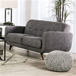 Siegen Love Seat in Light Gray Finish by Furniture of America - FOA-SM6044-LV