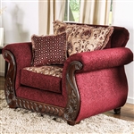 Tabitha Chair in Wine by Furniture of America - FOA-SM6110-CH