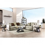 Chubbuck 2 Piece Sofa Set in Beige/Copper by Furniture of America - FOA-SM6421