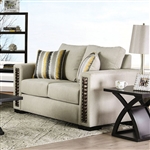 Chubbuck Love Seat in Beige/Copper by Furniture of America - FOA-SM6421-LV