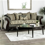 Justina Sofa in Gray/Espresso by Furniture of America - FOA-SM6422-SF