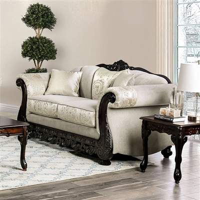 Newdale Love Seat in Ivory by Furniture of America - FOA-SM6425-LV