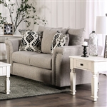 Belsize Love Seat in Light Taupe/Black Finish by Furniture of America - FOA-SM6440-LV