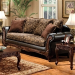 Rotherham Sofa in Brown & Espresso by Furniture of America - FOA-SM7630-SF