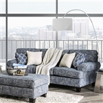 Pierpont Sofa in Blue by Furniture of America - FOA-SM8010-SF