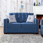 Ravel I Love Seat in Blue by Furniture of America - FOA-SM8802-LV