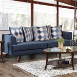 Blaenavon Sofa in Blue by Furniture of America - FOA-SM8825-SF