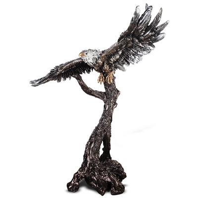 Bronze-Nickel Silver Finished Eagle Statue by Homey Design - HD-1133
