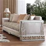 Pearl Fabric & Silver Finish Sofa by Homey Design - HD-6034-S