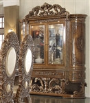 Victorian Perfect Brown Finish China Cabinet by Homey Design - HD-8018-CB