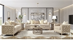 Upholstery 2 Piece Living Room Set in Champagne Finish by Homey Design - HD-8911