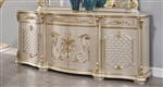 Traditional Style Buffet in Gold & Pink Beige Finish by Homey Design - HD-9086-BF