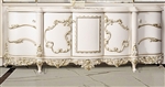 Traditional Style Buffet in Gold & Antique White Finish by Homey Design - HD-959-BF