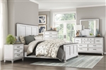 Chesterton Queen Bed in White and Dark Brown Finish by Home Elegance - HEL-1463-1