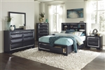 Rosemont 6 Piece Bedroom Set in Midnight Blue by Home Elegance - HEL-1553-1-4