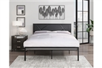 Rhea Full Platform Bed in Gunmetal Finish by Home Elegance - HEL-1602BKF-1