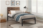 Marshall Twin Platform Bed in Black Metal Finish by Home Elegance - HEL-1611T-1