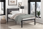 Samuel Twin Platform Bed in Black Finish by Home Elegance - HEL-1612T-1