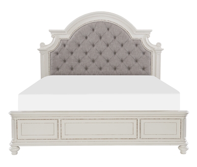 Baylesford Queen Bed in Antique White by Home Elegance - HEL-1624W-1