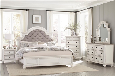 Baylesford 6 Piece Bedroom Set in Antique White by Home Elegance - HEL-1624W-1-4