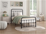 Fawn Twin Platform Bed in Black Finish by Home Elegance - HEL-1628T-1