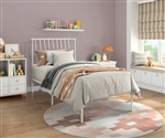 Augusta Twin Platform Bed in White Finish by Home Elegance - HEL-1630WHT-1